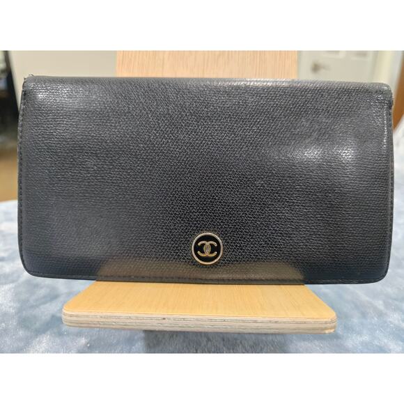 Rebundle for Krlictenberg *CHANEL* Coco Button Long Wallet Bifold Authentic - Picture 1 of 12
